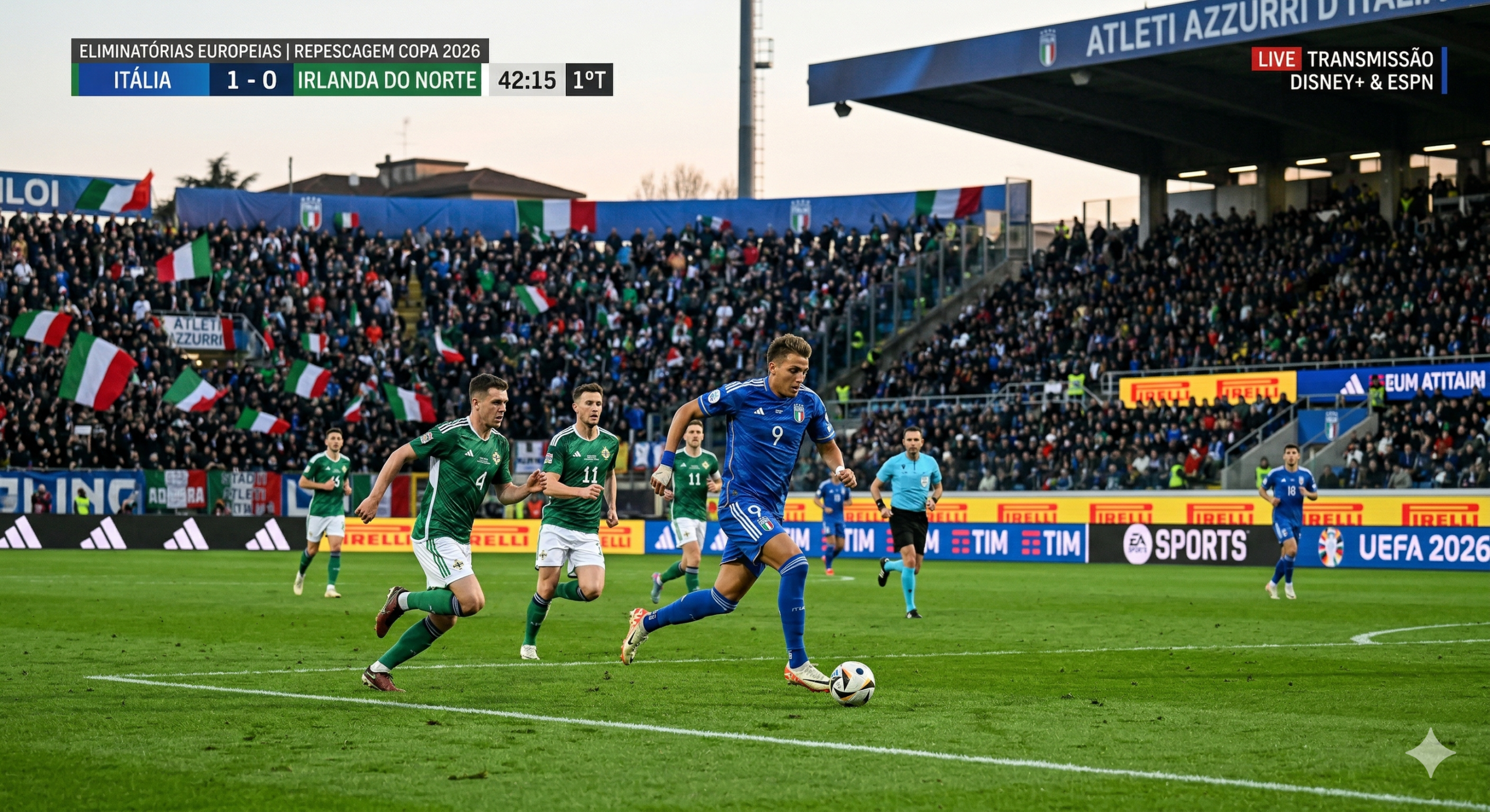 Eliminatórias Europeias de Futebol: Onde Assistir Itália x Irlanda do Norte ao Vivo Hoje com Escalação Oficial da Seleção Italiana