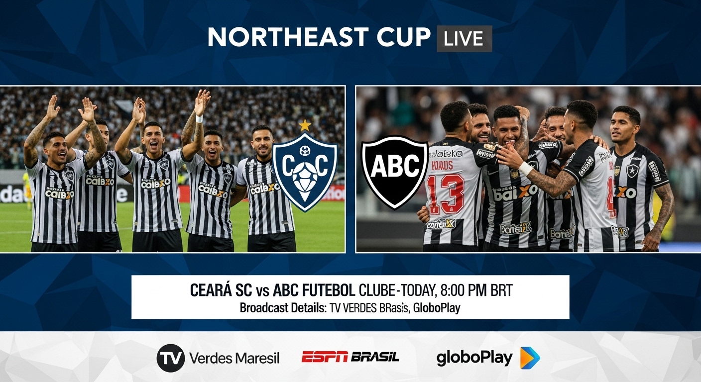 Copa do Nordeste Ao Vivo: Onde Assistir Ceará SC x ABC Futebol Clube Hoje com Horário Oficial do Jogo e Detalhes da Transmissão